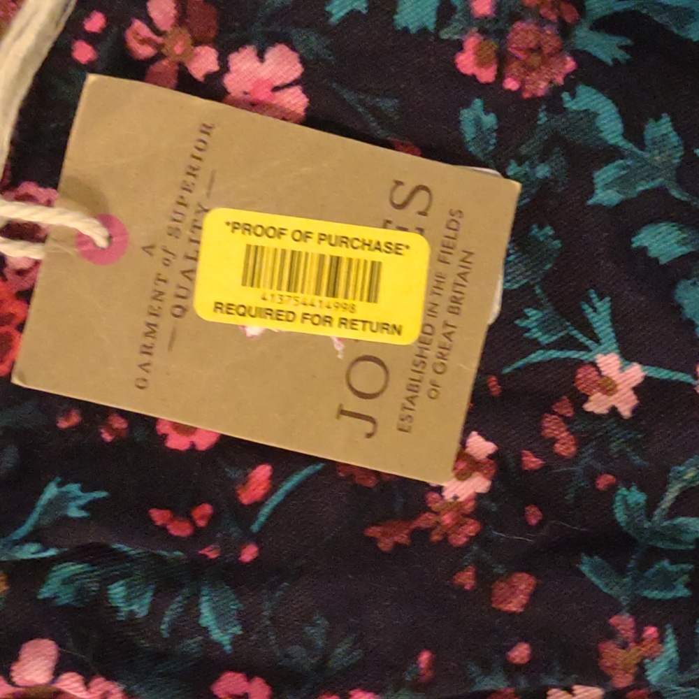 Joules pink and blue floral dress size 6 ruffle bottom - Picture 3 of 5